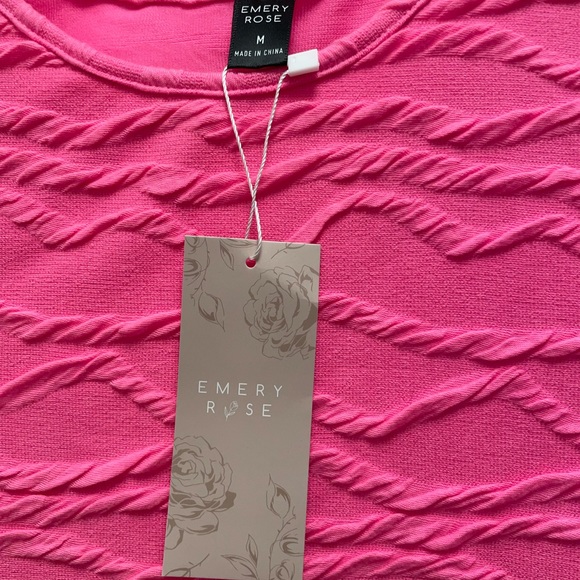 NWT Pink Emery Rose Jacquard top - Picture 3 of 3